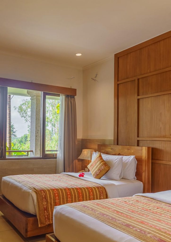 The  spacious, clean, and comfortable rooms at Om Ham Retreat and Resort Ubud